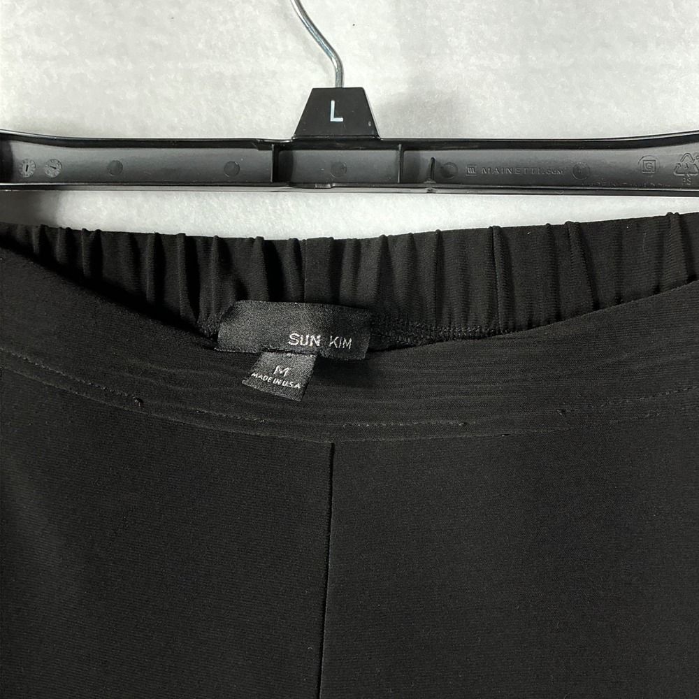 Sun Kim Size M Black Tulip Balloon Stacy Ankle Pants Stretch Travel Lagenlook - Picture 13 of 13